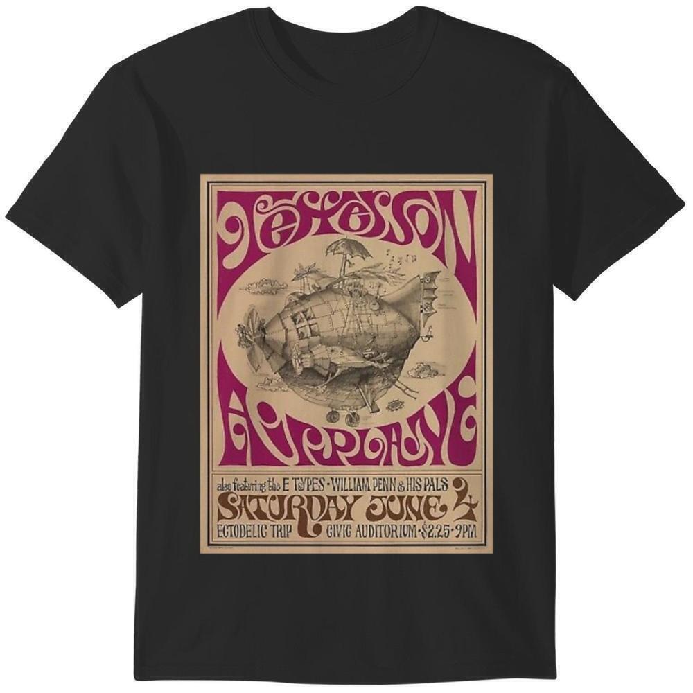 Jefferson Airplane Psychedelic , Art Classic Rock Unisex T-Shirt